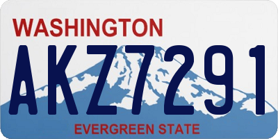 WA license plate AKZ7291