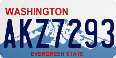 WA license plate AKZ7293