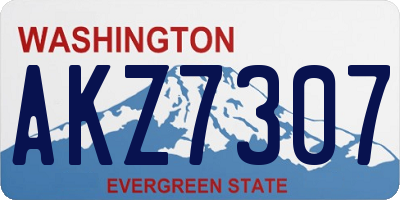 WA license plate AKZ7307