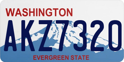 WA license plate AKZ7320