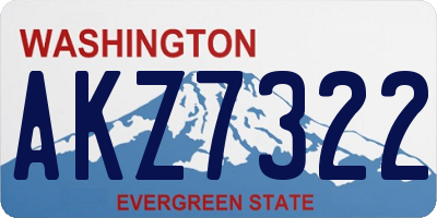 WA license plate AKZ7322
