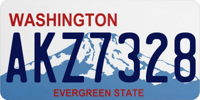 WA license plate AKZ7328