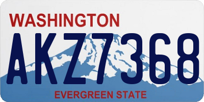WA license plate AKZ7368