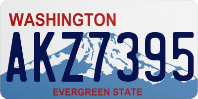 WA license plate AKZ7395