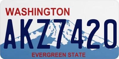 WA license plate AKZ7420