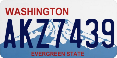 WA license plate AKZ7439