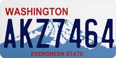 WA license plate AKZ7464