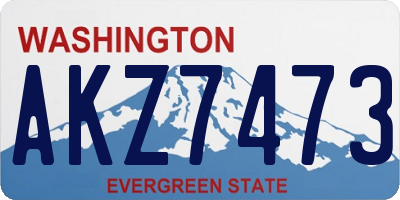 WA license plate AKZ7473