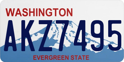 WA license plate AKZ7495