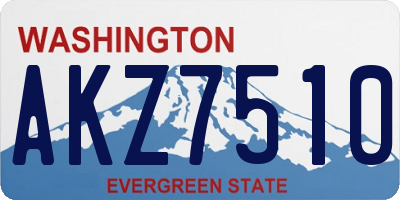 WA license plate AKZ7510
