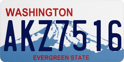 WA license plate AKZ7516