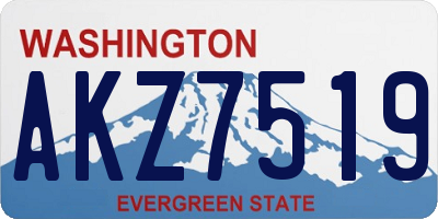 WA license plate AKZ7519