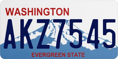 WA license plate AKZ7545