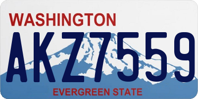 WA license plate AKZ7559