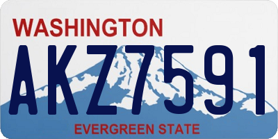 WA license plate AKZ7591