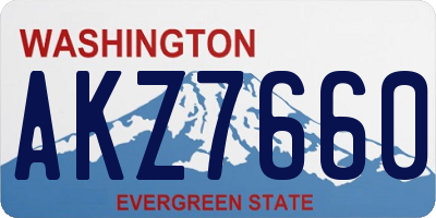 WA license plate AKZ7660