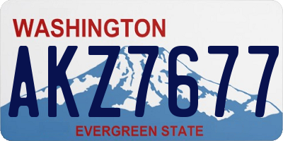 WA license plate AKZ7677