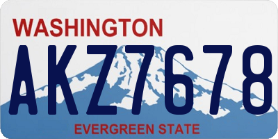 WA license plate AKZ7678