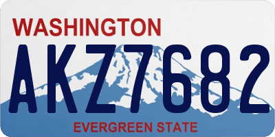 WA license plate AKZ7682