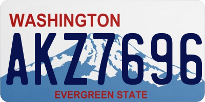 WA license plate AKZ7696
