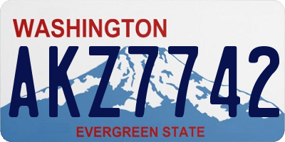 WA license plate AKZ7742