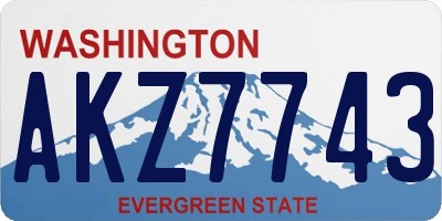 WA license plate AKZ7743
