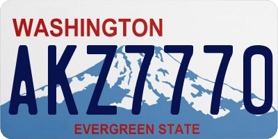 WA license plate AKZ7770