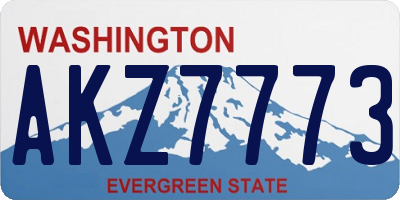 WA license plate AKZ7773