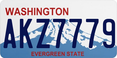 WA license plate AKZ7779