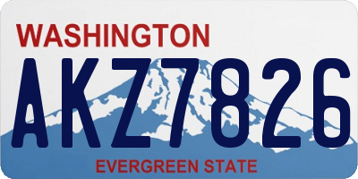 WA license plate AKZ7826
