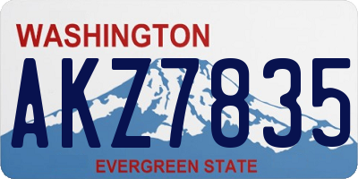 WA license plate AKZ7835