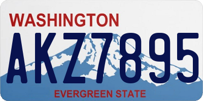 WA license plate AKZ7895