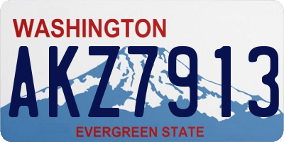 WA license plate AKZ7913
