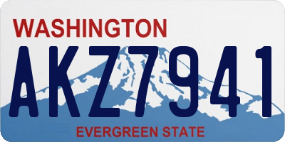 WA license plate AKZ7941