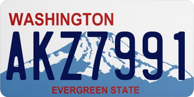 WA license plate AKZ7991