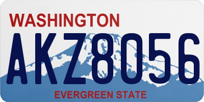 WA license plate AKZ8056