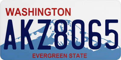 WA license plate AKZ8065