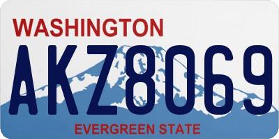 WA license plate AKZ8069