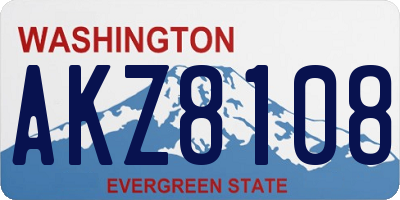 WA license plate AKZ8108