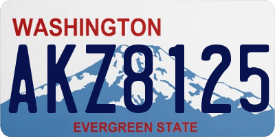 WA license plate AKZ8125