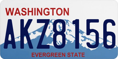 WA license plate AKZ8156
