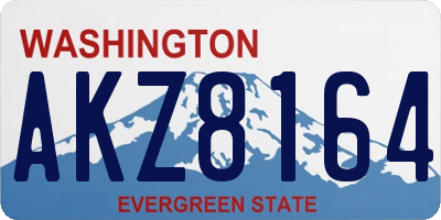 WA license plate AKZ8164