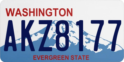 WA license plate AKZ8177