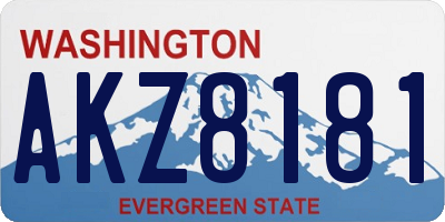 WA license plate AKZ8181
