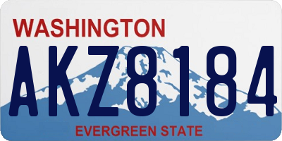 WA license plate AKZ8184