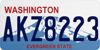 WA license plate AKZ8223
