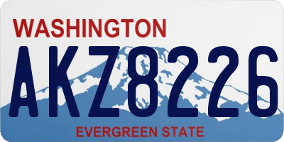 WA license plate AKZ8226