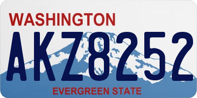 WA license plate AKZ8252