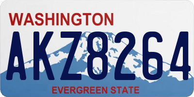 WA license plate AKZ8264