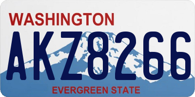 WA license plate AKZ8266
